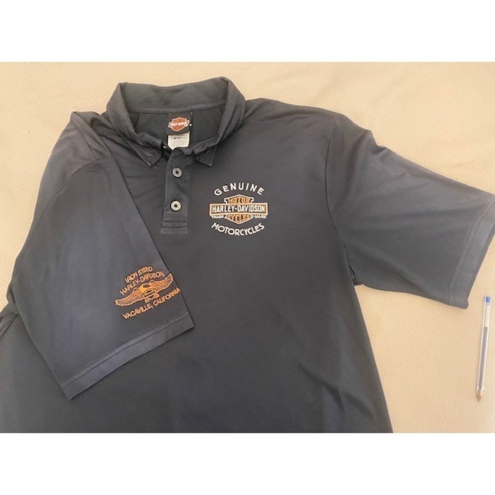 Harley Davidson Polo Shirt Iron‎ Steed Vacaville CA Mens Size Large